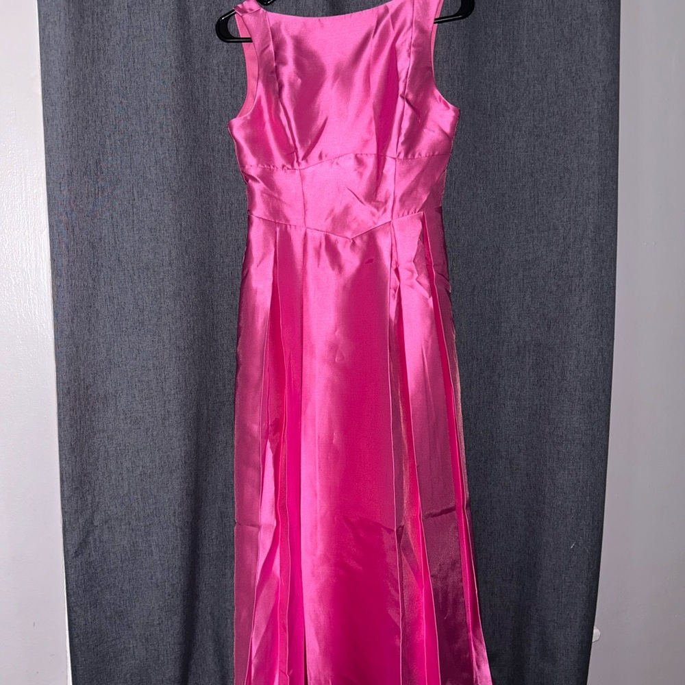 Women’s pink satin dress